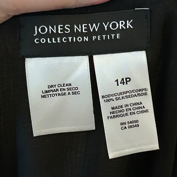 Jones New York Silk Skirt Plaid Lined A-Line Career Classic Women 14 Petite NWOT - Picture 6 of 8